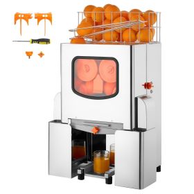 Commercial Orange Juicer Machine, 120W Electric Orange Juice Press, Stainless Steel Orange Squeezer for 20 per Minute