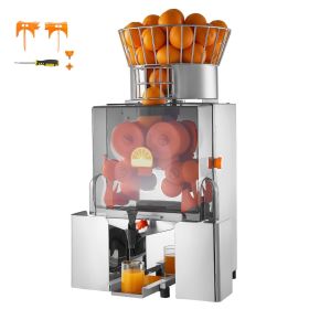 Commercial Orange Juicer Machine, 120W Electric Automatic Orange Squeezer, Lemon Citrus Pomegranates Extractor for 20 per Minute, Stainless Steel