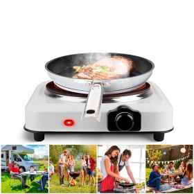 Portable Heating Hot Plate Stove for Home RV Camp (Color: White, Type: Kitchen Supplies)