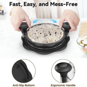 10" Pro Chicken Shredder Tool Twist Large for Kitchen, BPA-Free Food-Safe Meat Grinder (Color: Black)